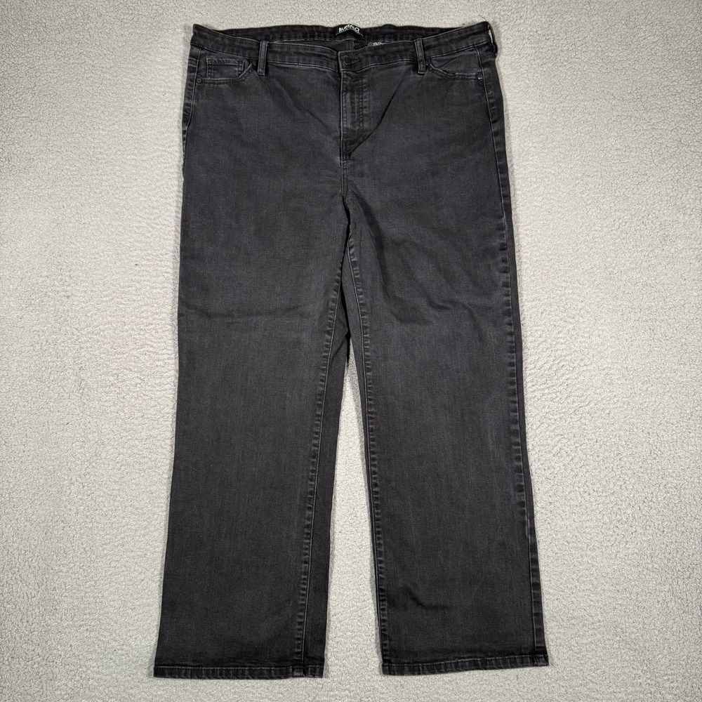 Buffalo David Bitton Jeans Womens 18 38x28 Black High Rise Straight Leg Denim